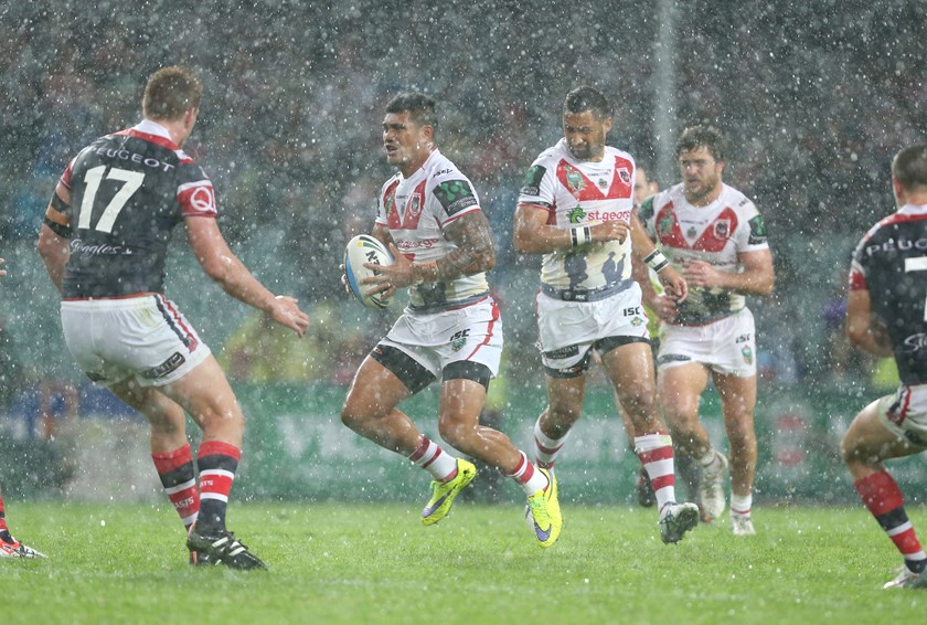 Conditions were challenging as the heavens opened early in the first half.