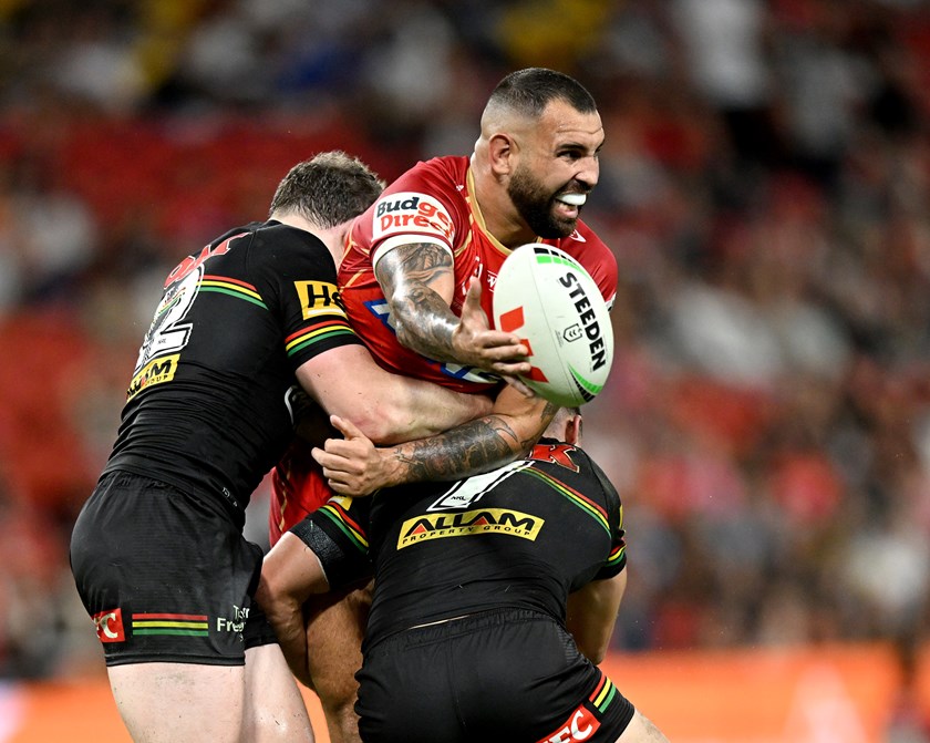 Josh Kerr is set to play his 100th NRL game against the Storm.