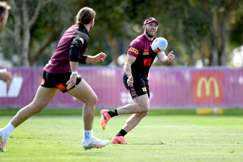 Kurt Capewell training with Queensland during the 2024 series.
