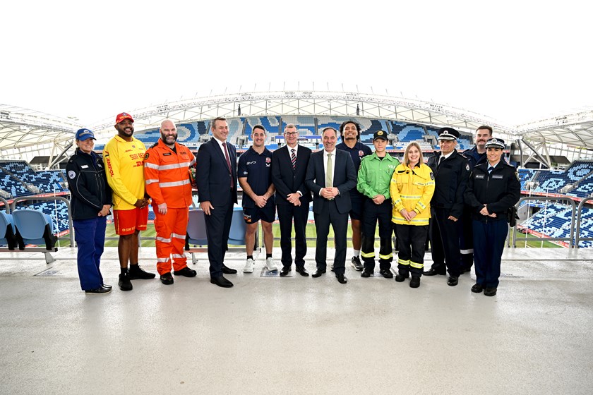 The Roosters will honour the state's eight emergency services units on Sunday afternoon.