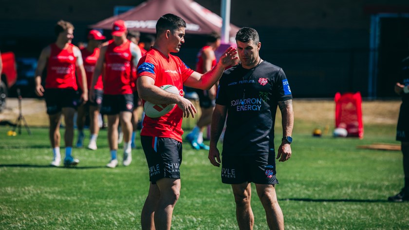 Daniel Atkinson is working closely with new Dragons assistant coach Michael Ennis.