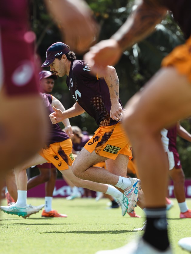Grant Anderson at Broncos training.
