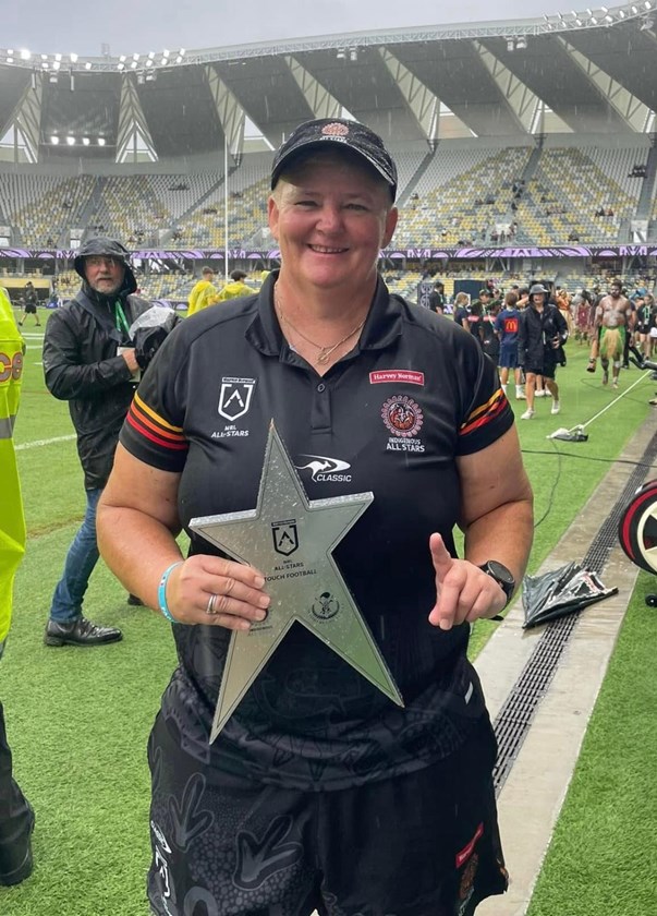 Karley Banks is the coach of the Indigineous All Stars touch team. 