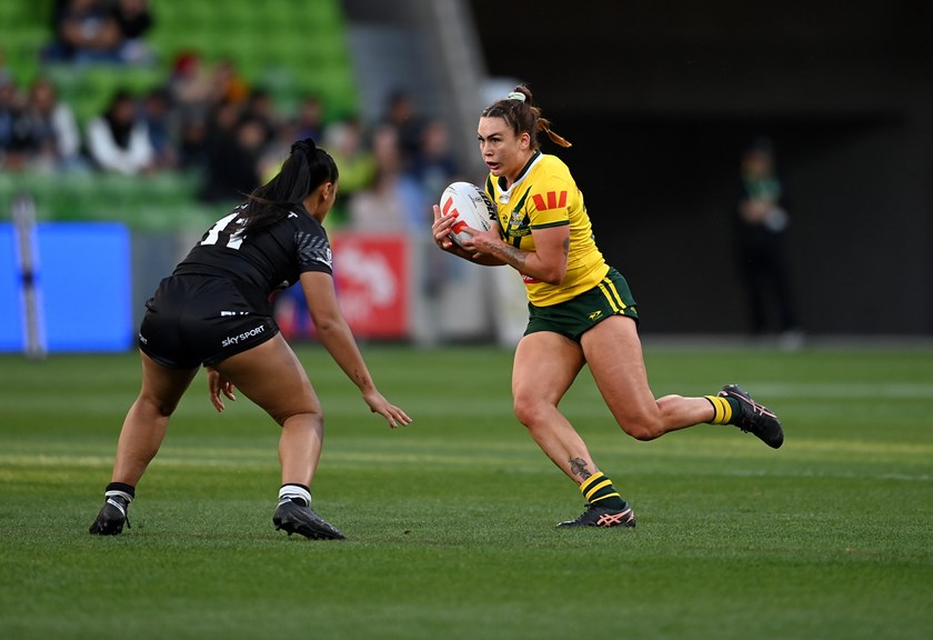 Jess Elliston representing the Jillaroos in the 2023 Pacific Championships.