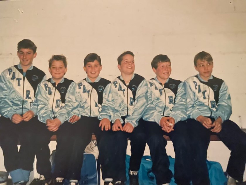 Craig Fitzgibbon (second from right) was a ballboy for the Sharks in the late 1980s and early 1990s.