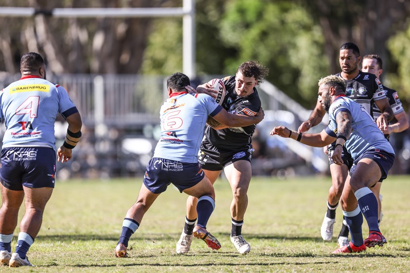Aaron Schoupp in action for Tweed Seagulls. 