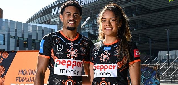 'Footy's our life': Tigers No.1 couple embrace Indigenous Round