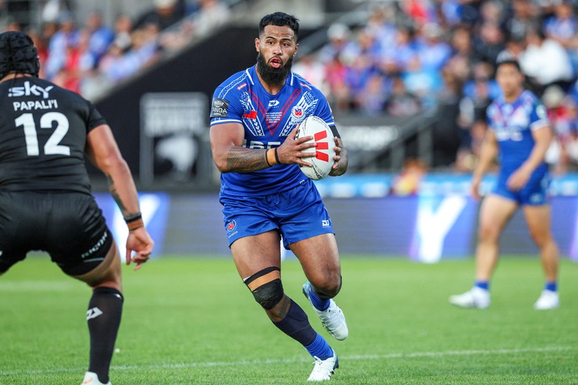 Payne Haas made his Toa Samoa debut against New Zealand.