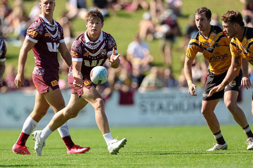Harry Grant training with the Maroons at Sunshine Coast Stadium.