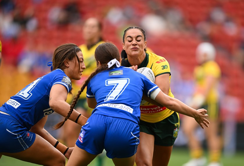 Yasmin Clydsdale in action against Fetu Samoa.