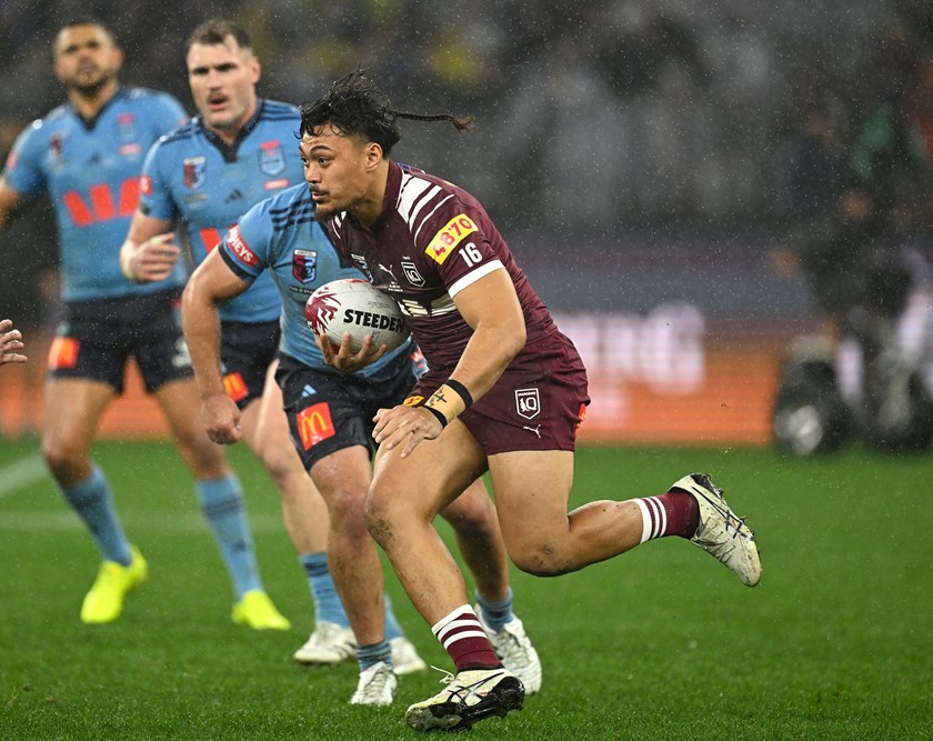 Jeremiah Nanai in action for the Maroons.