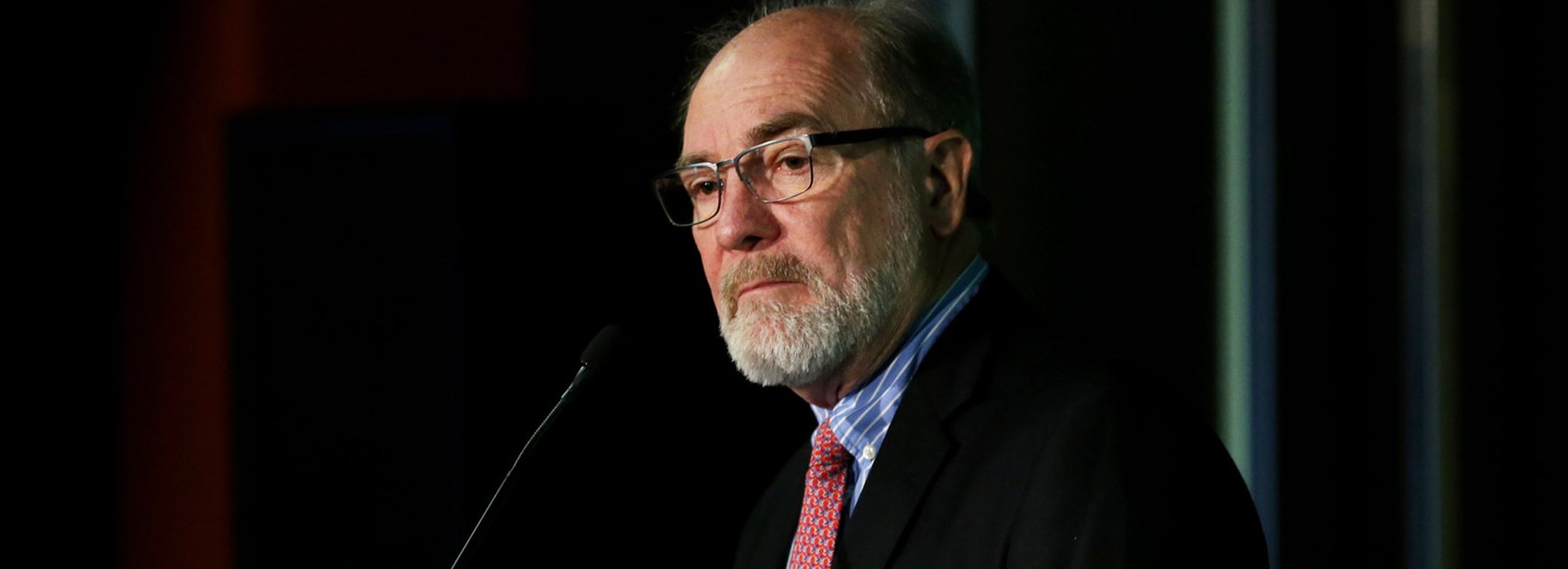 Acting NRL CEO and ARLC Chairman John Grant at the announcement of the 2016 NRL Community Ambassadors.