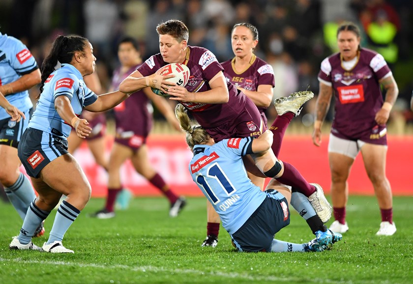 Maroons prop Heather Ballinger.