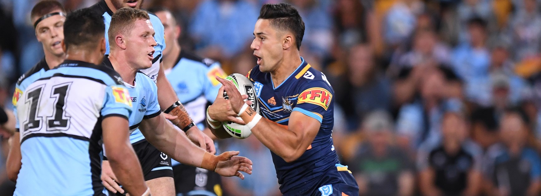 Titans fullback Jesse Arthars.