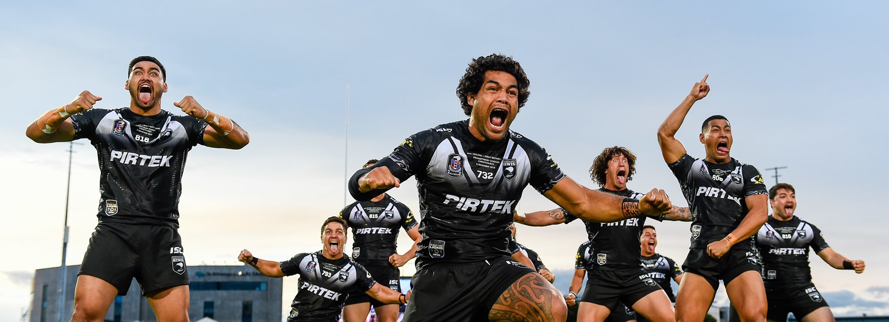 The Kiwis perform the Haka.