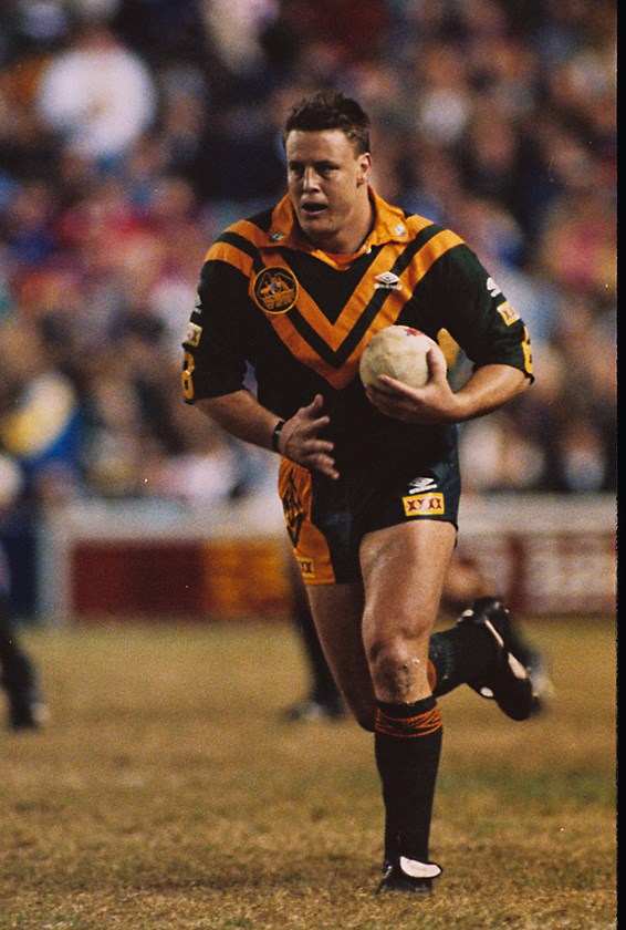 Glenn Lazarus on the charge for Australia in 1992.