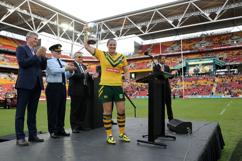 Kangaroos skipper Steph Hancock in 2015.