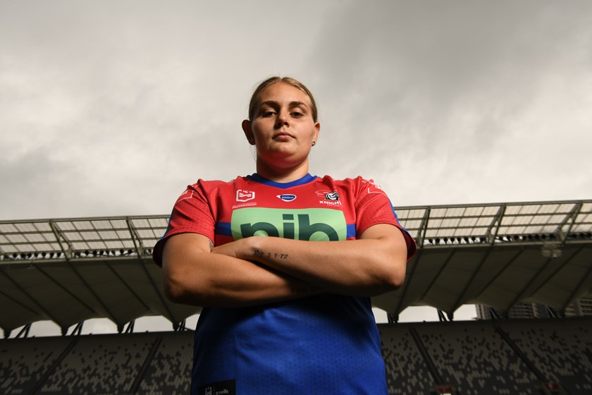 Knights forward Caitlan Johnston was the club's first inaugural signing.