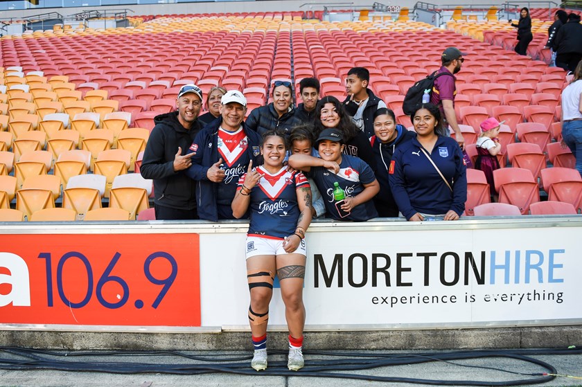 Togatuki with her family in Brisbane last season.