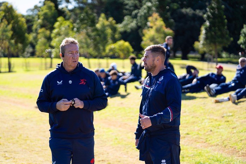 Roosters coach Trent Robinson and French U19s mentor Remi Casty are working to develop young talent for France. 