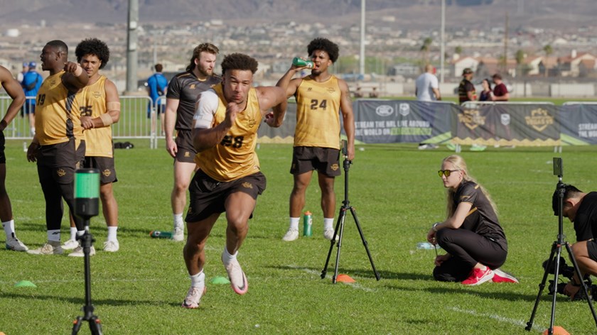 Former Jamaica Rugby 7s star Jack Rampton as the 2025 NRL Vegas Combine