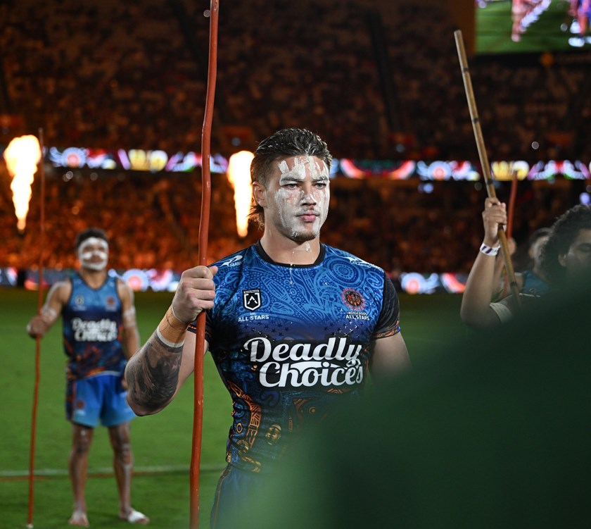 Rabbitohs forward Tallis Duncan came of age playing for the Indigenous team in the 2025 All Stars.